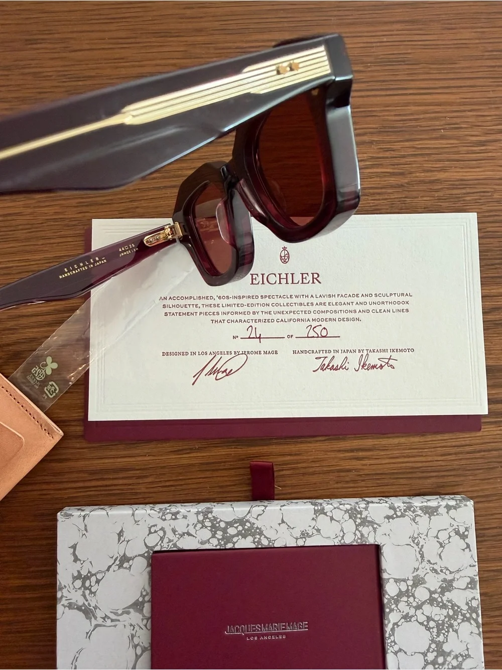Jacques Marie Mage Eichler Sunglasses (Amarena)